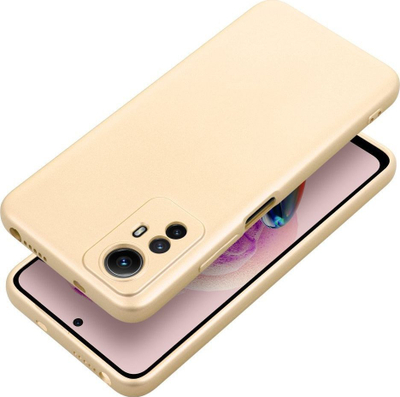 Kapak telefoni Metallic Case për Xiaomi Redmi Note 12S, TPU, mbrojtje e plotë, ngjyrë ari metalik
