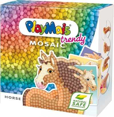 Set kreativ PlayMais TRENDY Mosaic Horse, mozaik me kuaj, shumëngjyrësh
