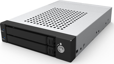 Kuti disqesh ICY BOX Raidon IB-2222SSK, 2x SATA 2.5", fole 3.5", e zezë