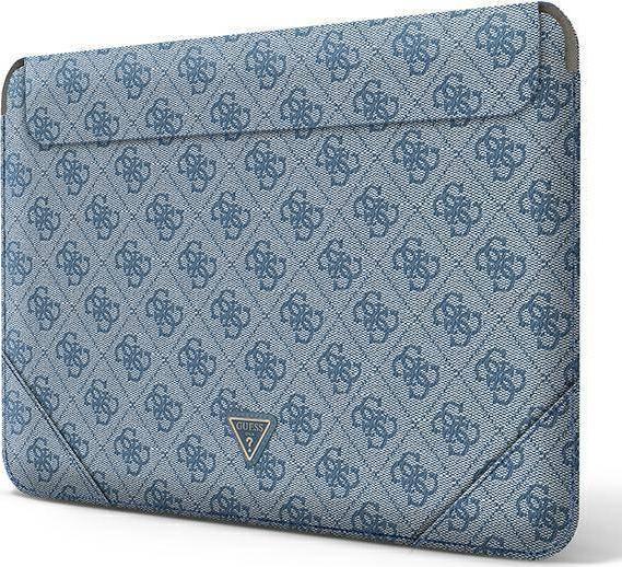 Mbështjellëse laptopi Guess GUCS16P4TB, 16", lëkurë Saffiano, blu 2
