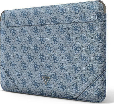 Mbështjellëse laptopi Guess GUCS16P4TB, 16", lëkurë Saffiano, blu