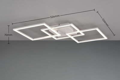 Llambadar LED Reality Trail R64493131, 52.6cm, për mur ose tavan, i bardhë