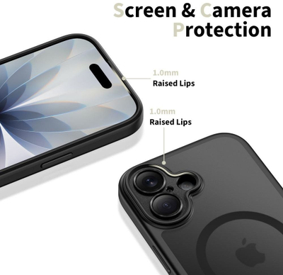 Mbulesë telefoni Tech-Protect Magpeak MagSafe CC për iPhone 17, mat, e zezë