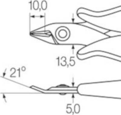 Presa diagonale elektronike Wiha 26818 Z 41 1 03, 130 mm, për prerje precize