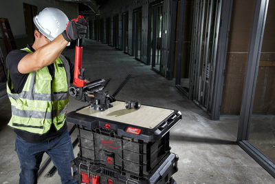 Sipërfaqe pune Milwaukee Packout, kompensatë druri, kornizë plastike, e zezë