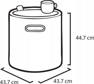 Ладилник столица Keter Cool Stool, 39L, мултифункционален, сива