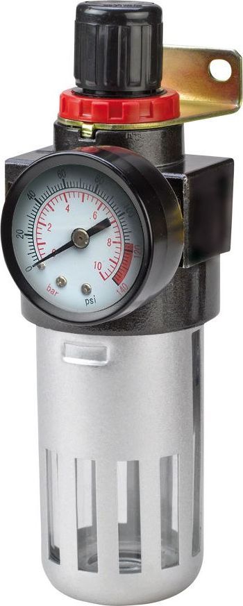 Reduktor me manometër dhe filtër Pro-Line PROLINE 66386, lidhje 1/4", për kompresorë, gri