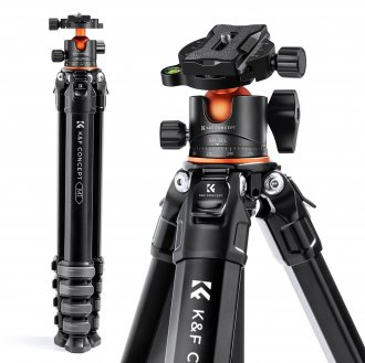 Tripod K&amp;F Concept M1+BH-36L, aliazh alumini e magnezi, profesional, i zi