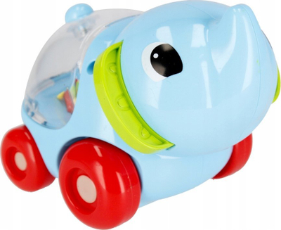 Lodër me rrota BAM BAM Elephant Rattle 515229, për beba, shumëngjyrëshe