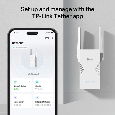 Transmetues rrjeti TP-Link BE3600, Wi-Fi 7, 3600 Mbps, i bardhë