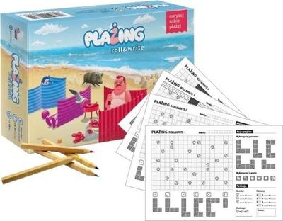 Друштвена игра „Beach-ing Roll and Write“, со коцки и листови, за патување