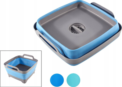 Legen palosës Eni Foldable Bowl, silikon, 10L, gri blu