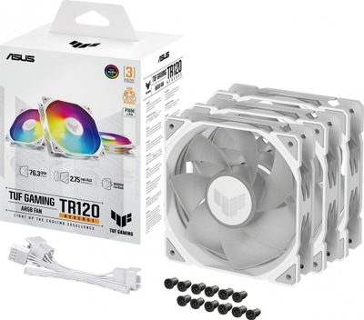 Ftohës ASUS TUF Gaming TR120 ARGB, 12 cm, i bardhë
