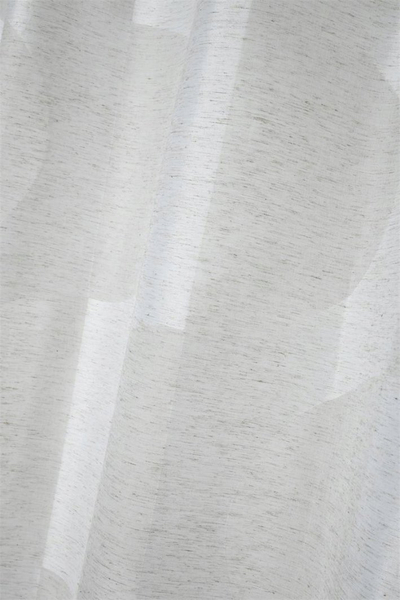 Perde dekorative Fabryka Firan MARTIAL, 140 x 260 cm, me rrathë metalikë, gri e hapur