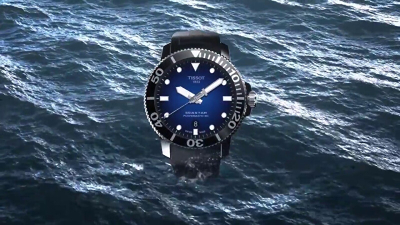 Orë dore për meshkuj Tissot Seastar 1000 Powermatic 80, e zezë