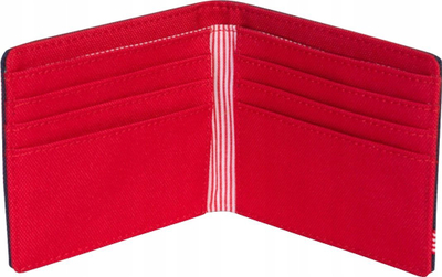 Portofol Herschel Supply ROY, bi-fold, me RFID, blu e kuqe