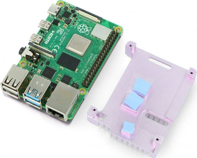 Kuti alumini OdSeven për Raspberry Pi 4B ODS-15889, ftohje pasive, lejla