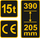 Krik hidraulik Vorel 80072, 15T, lartësia e ngritjes 205-390mm, blu