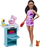 Set lodër Barbie Kitchen Playset, kukull me kuzhinë, me kotele dhe aksesorë, shumëngjyrësh
