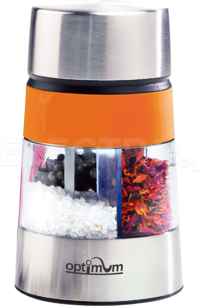 Mulli me dorë për erëza Optimum LP-0550, 3 në 1, inox, portokalli