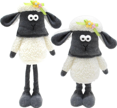 Пролетна декорација Saska Gift Sheep on Telescope, 35-50cm, со телескопски нозе, повеќебојна