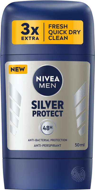 Deodorant stick Nivea Men Silver Protect, antiperspirant, 50ml