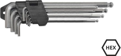Set çelësash AWTools tip L 1,5-10 mm (AW40529), 9 copë