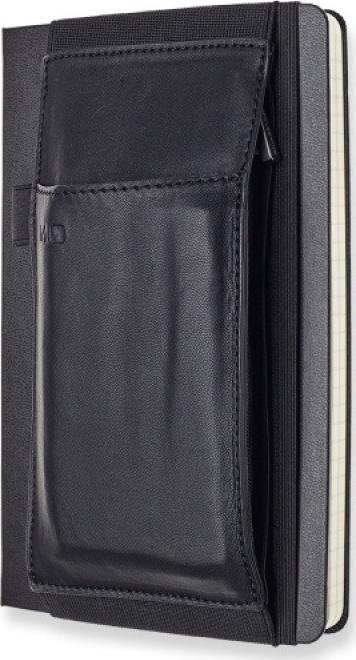 Rrip veglash Moleskine Classic Large Tool Belt, për bllok shënimesh të madh, material vegan, i zi