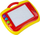 Табла за цртање LeanToys Funny Drawing Board 2 во 1, магнетна, сет со печати, црвена и жолта