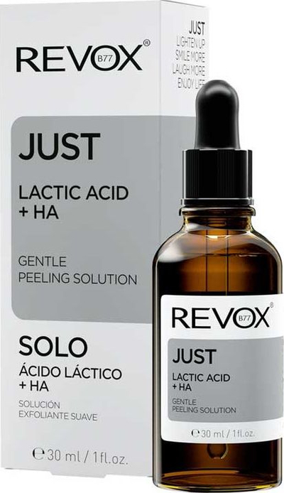 Serum eksfoliues Revox B77 Just Lacto-acid + HA, për fytyrë dhe qafë, 30 ml