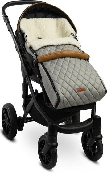 Кесе за спиење за детска количка Sensillo Quilted Sleeping Bag Wool, волна, сива
