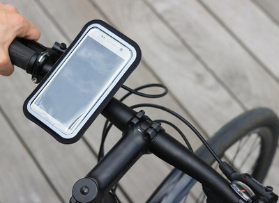 Mbajtëse magnetike biçiklete për telefon Shapeheart, që s’e kap uji, universale, e zezë