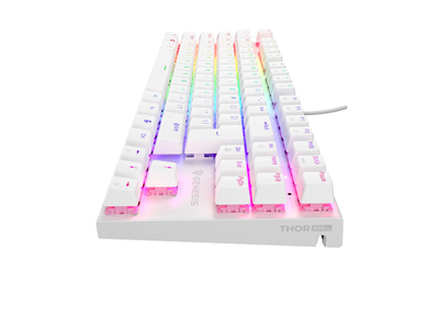 Tastierë mekanike Genesis Thor 303 TKL, RGB, Outemu Peach Silent, e bardhë
