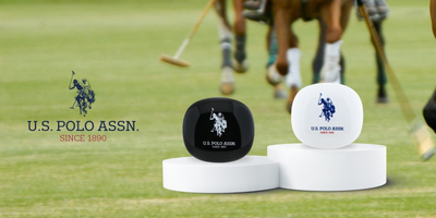 Безжични слушалки US Polo DH Logo, Bluetooth 5.4, со кутија за полнење, бели