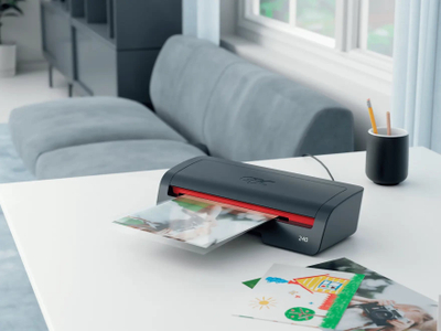 Laminues GBC Laminator 240, deri A4, 75 125 mikron, i zi e kuqe
