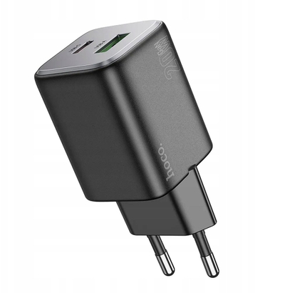 Karikues rrjeti Hoco N41, 20W, 3A PD QC3.0, i zi