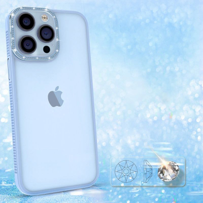 Mbulesë telefoni Kingxbar Sparkle Series për iPhone 13 Pro, me kristale, blu