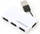 HUB USB Omega OUH24BBW, 4x USB A, me kabllo, i bardhë