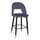 Karrige bar Harper HM8526.01, velvet, kornizë metalike, gri