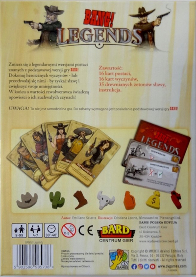 Игра со карти Bang! Legends Bard Game Center, проширување, повеќебојна