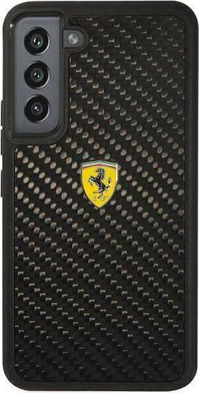 Mbrojtëse telefoni Ferrari FEHCS22MFCAK, për Galaxy S22+ S906, karbon i vërtetë, e zezë