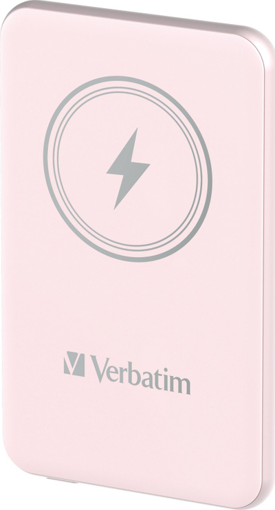 Power bank Verbatim Charge n Go Magnetic Wireless, 5000mAh, karikim me valë, rozë
