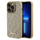 Маска за телефон Guess Disco Metal Script GUHCP14LPMSDGSD, за iPhone 14 Pro 6.1", цврста TPU маска, златна боја