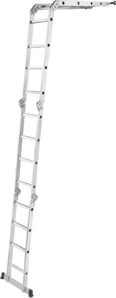 Shkallë alumini palosëse Multi Purpose, 3.7 m, nyje artikuluese, argjend