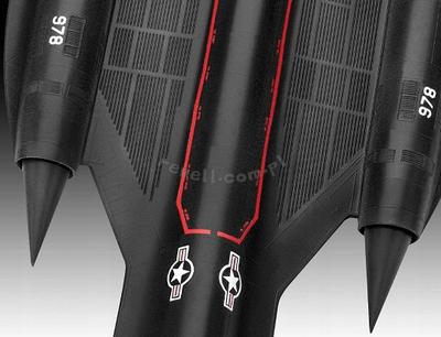 Model avioni Revell SR-71 Blackbird 63652, shkallë 1:110, Starter Kit, ngjyrë e zezë