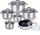 Set tenxheresh edhe tiganësh KING Hoff KH-1765, 12 copa, çelik inox, rose gold