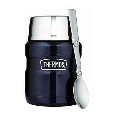 Termos ushqimi Thermos Style, i kaltër i errët + 1 lugë, 470 ml