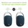 Altoparlant bluetooth Techly Mini, wireless V5.3, me drita LED, blu