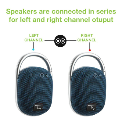 Altoparlant bluetooth Techly Mini, wireless V5.3, me drita LED, blu