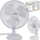 Ventilator tavoline Ruhhy Rotating Fan, rrotullues, me kabllo, i bardhë